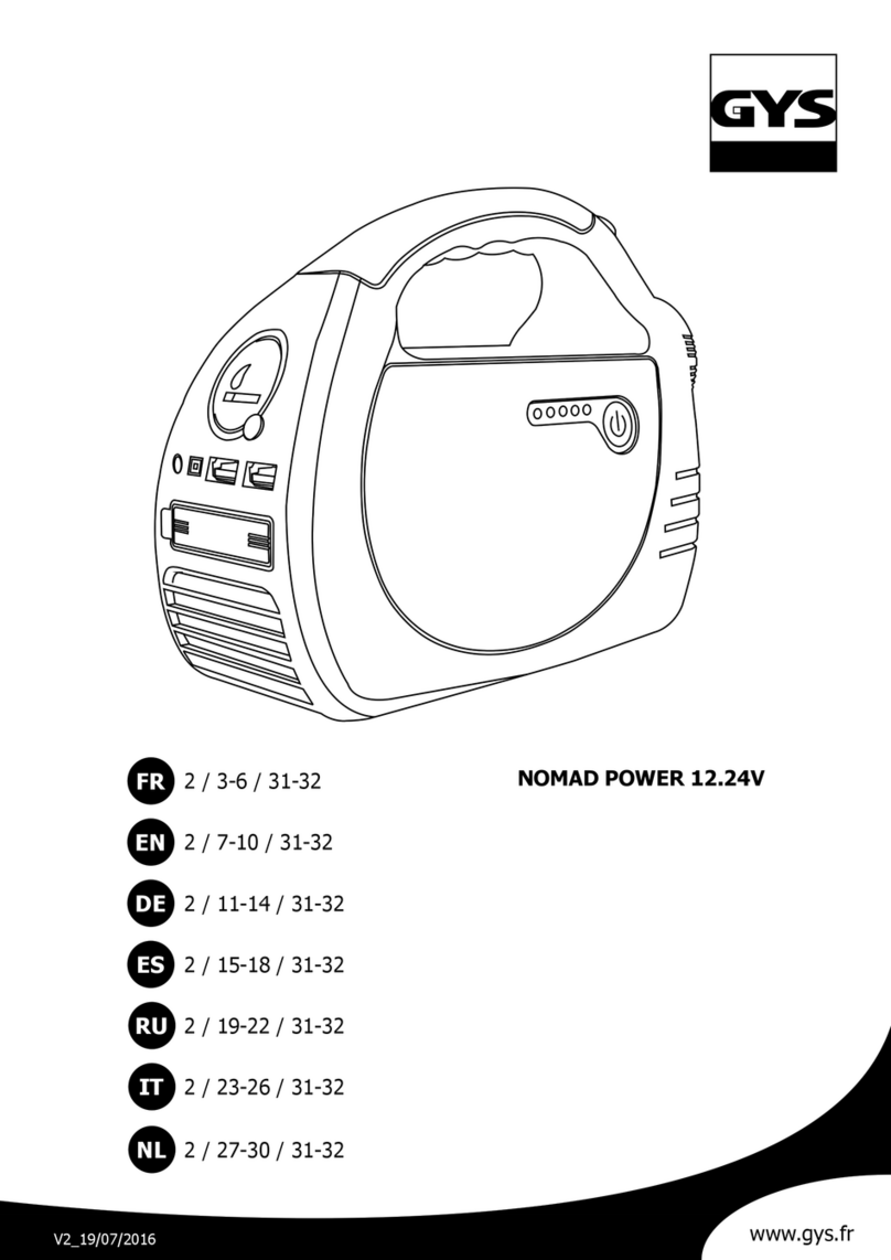 GYS NOMAD POWER 12.24V manual