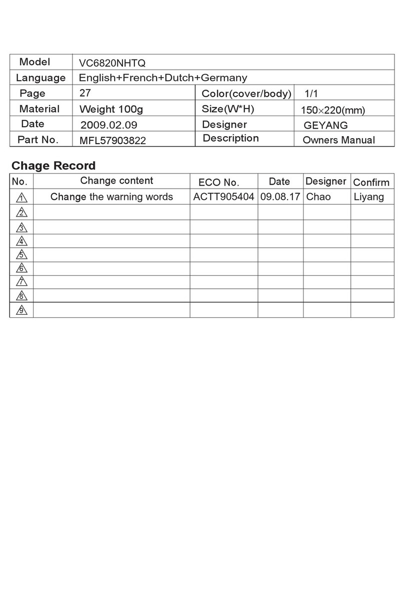 LG VC6820NHTQ owner's manual