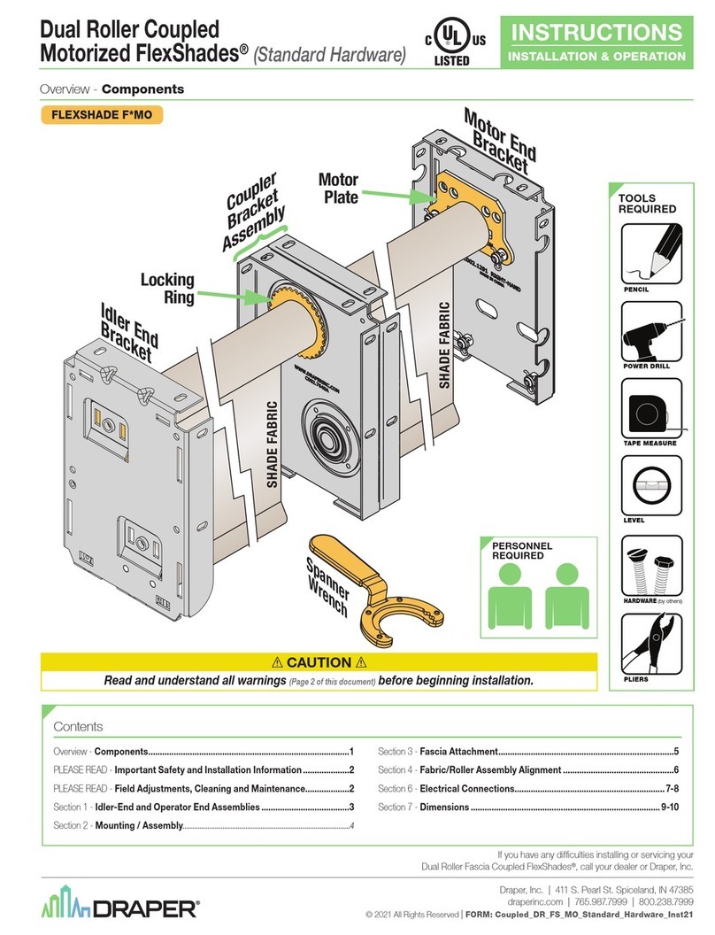 Draper FlexShade F MO Series Installation instructions