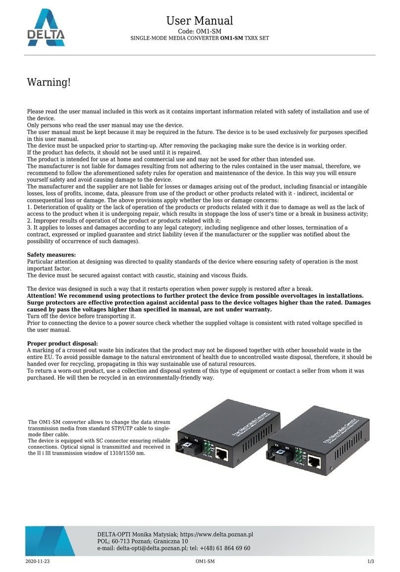 Delta-Opti OM1-SM user manual