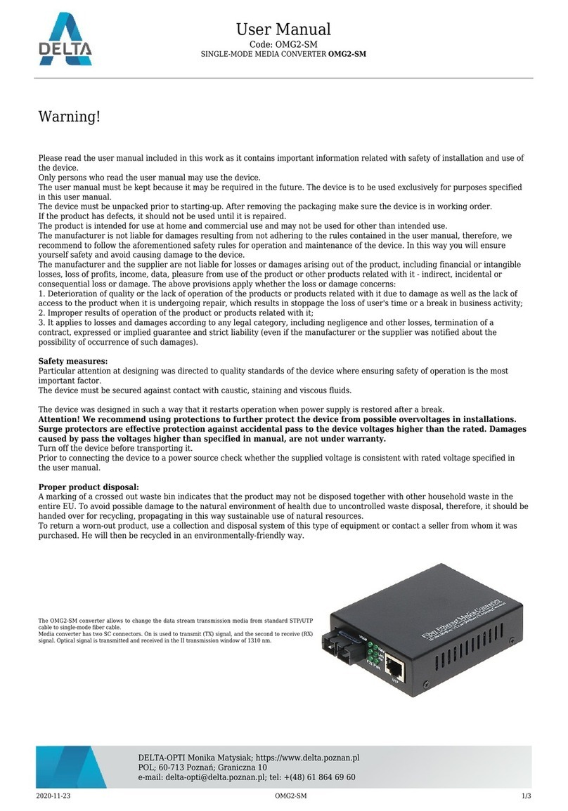Delta-Opti OMG2-SM user manual
