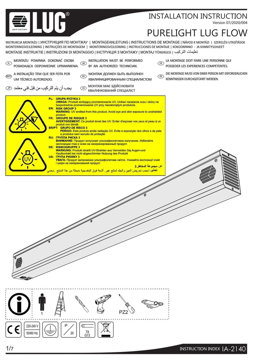 LUG PURELIGHT FLOW Installation instruction