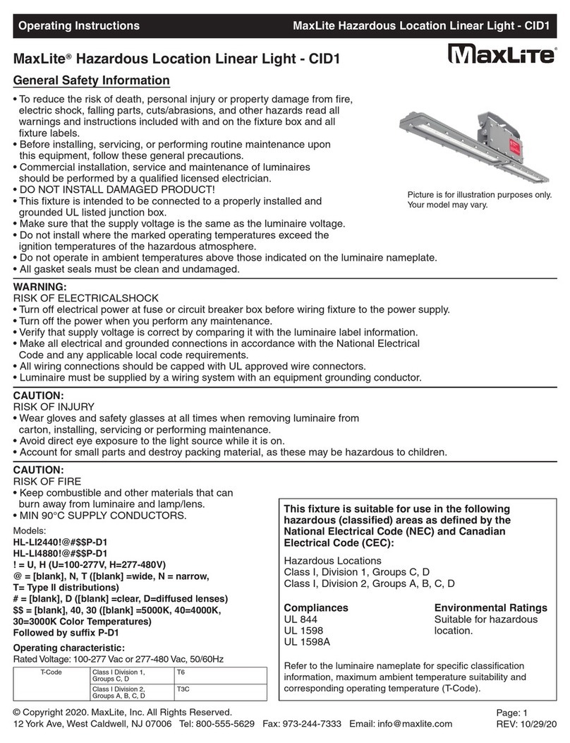 MaxLite CID1 User manual