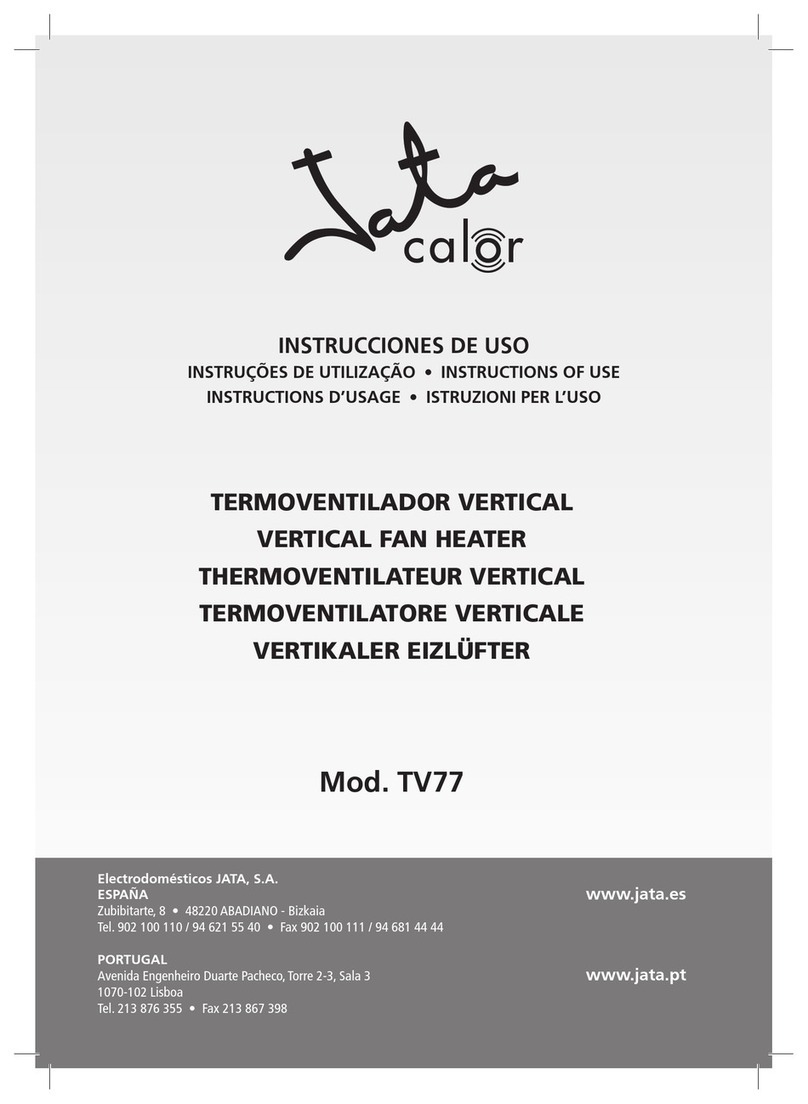 Jata calor TV77 Instructions of use