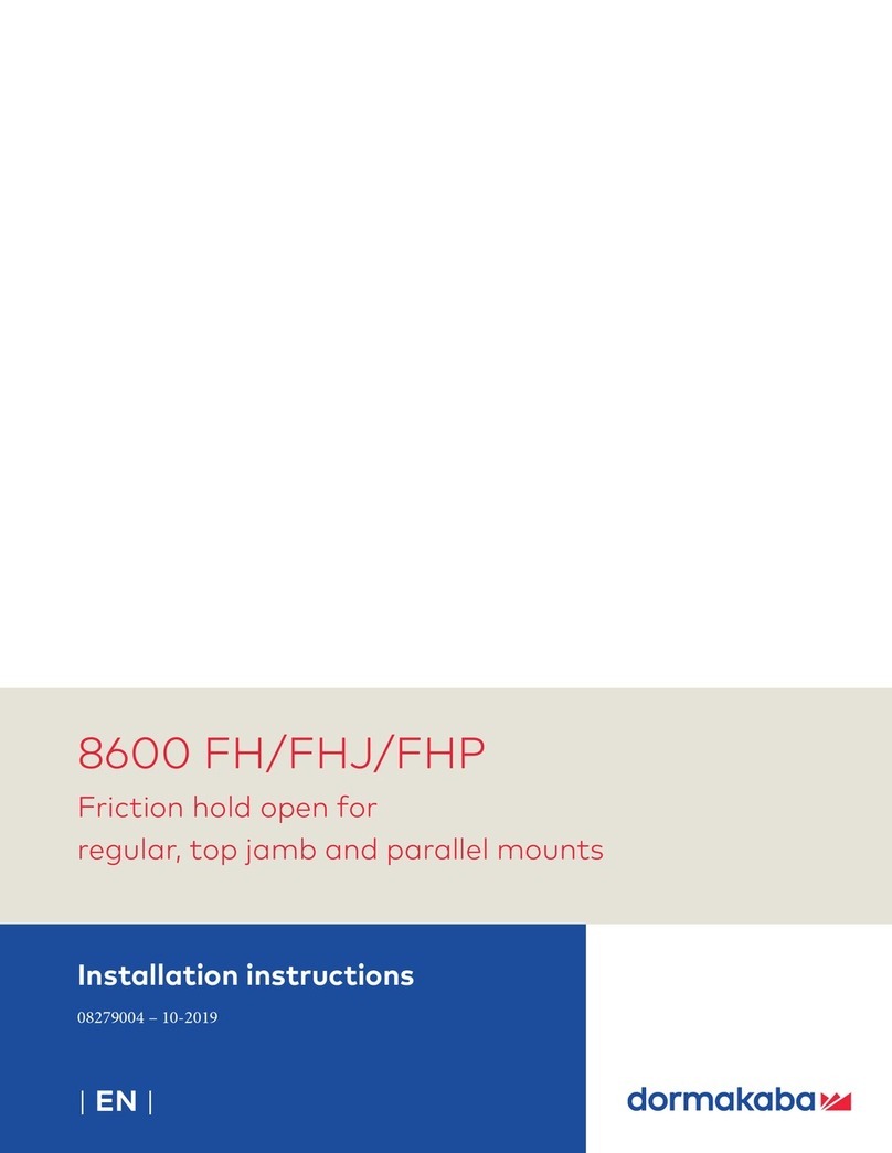 Dormakaba 8600 FH installation instructions