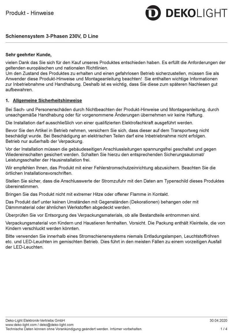 DekoLight 710027 Product notes