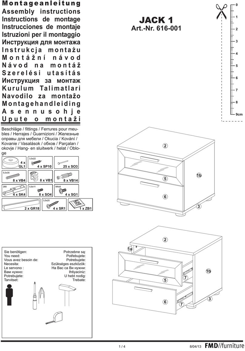 FMD Furniture JACK 1 616-001 Assembly instructions