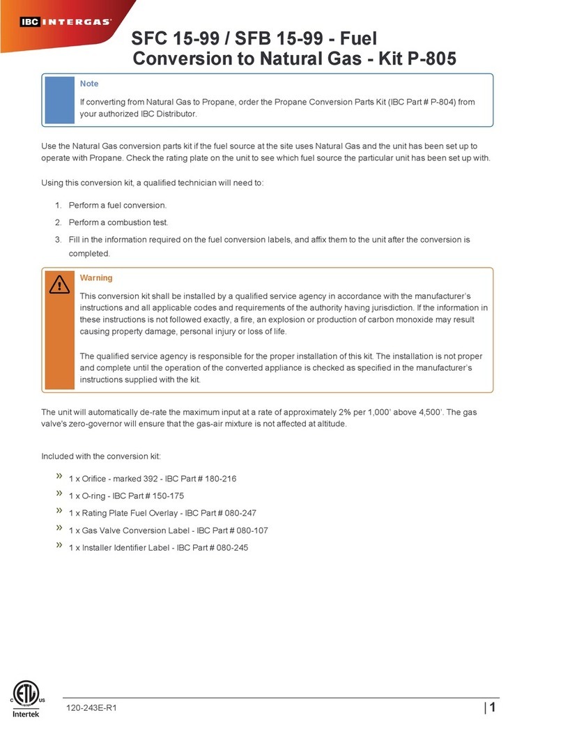 IBC INTERGAS Kit P-805 quick start guide