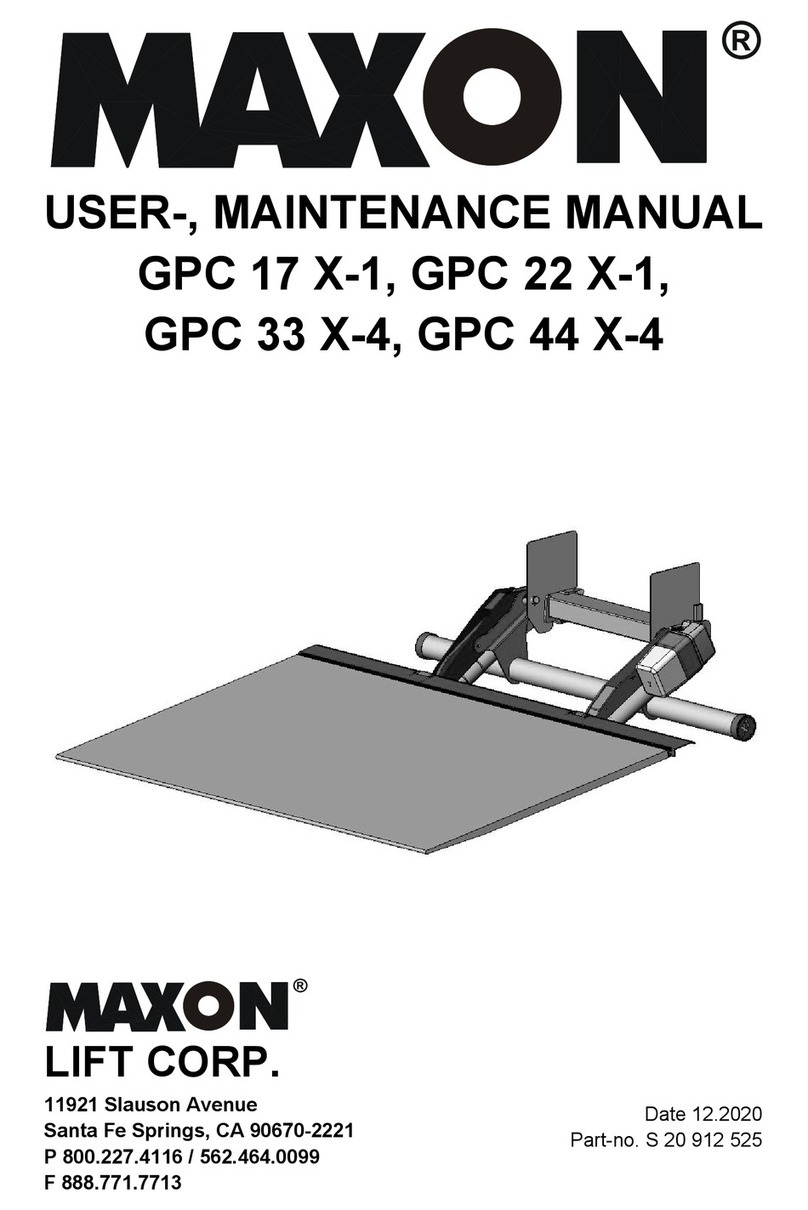 Maxon GPC 17 X-1 User & maintenance manual