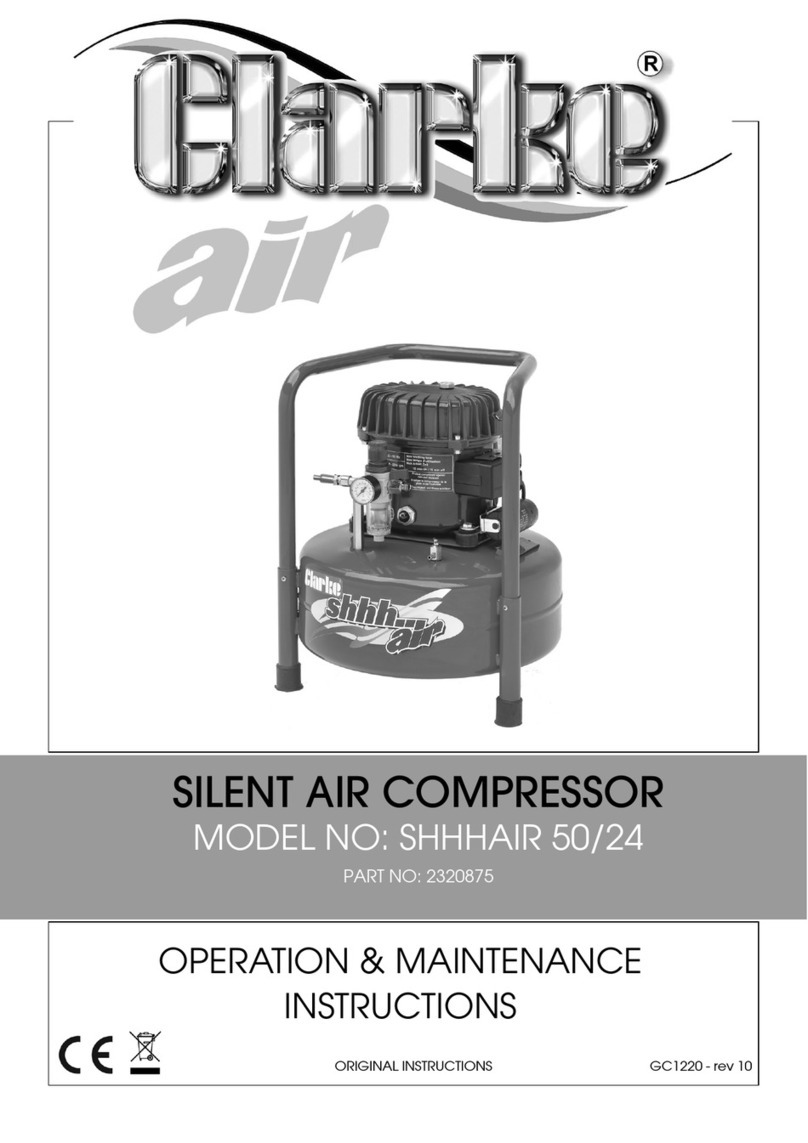 Clarke SHHHAIR 50/24 Operation & maintenance instructions Clarke SHHHAIR 50/24 Operation & maintenance instructions