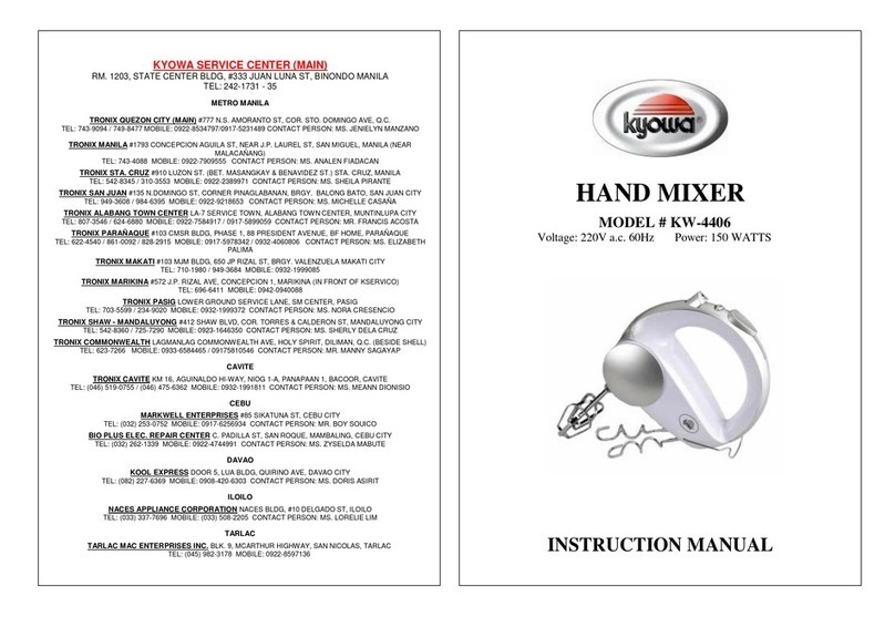 KYOWA KW-4406 instruction manual