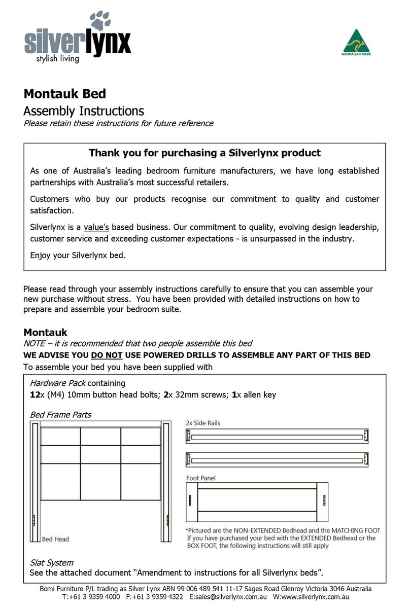 silverlynx Montauk Bed Assembly instructions