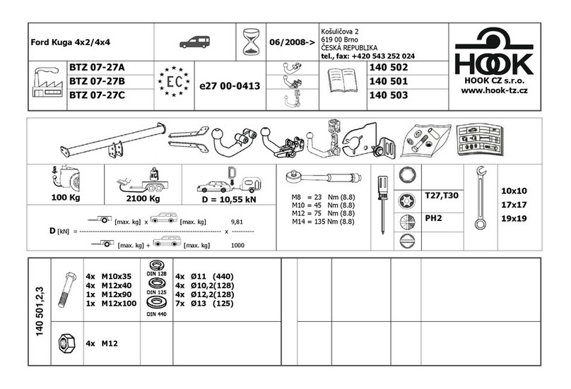Hook 140 502 User manual