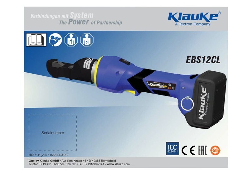 Textron Klauke EBS12CL User manual Textron Klauke EBS12CL User manual