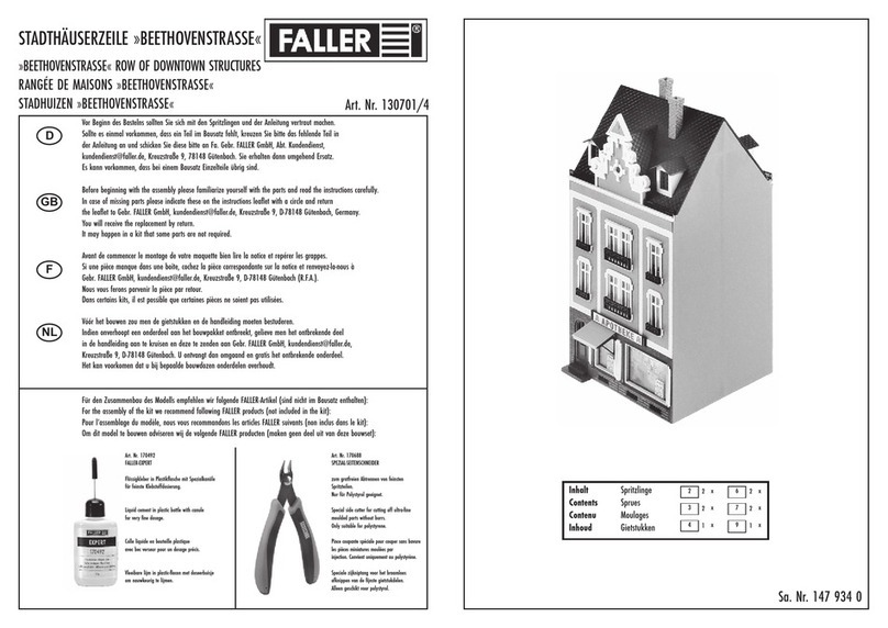 Faller BEETHOVENSTRASSE ROW OF DOWNTOWN STRUCTURES User manual