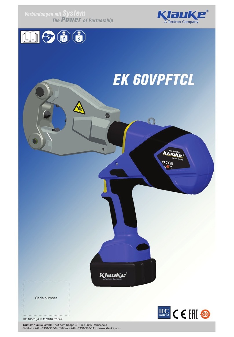 Textron Klauke EK 60VPFTCL User manual