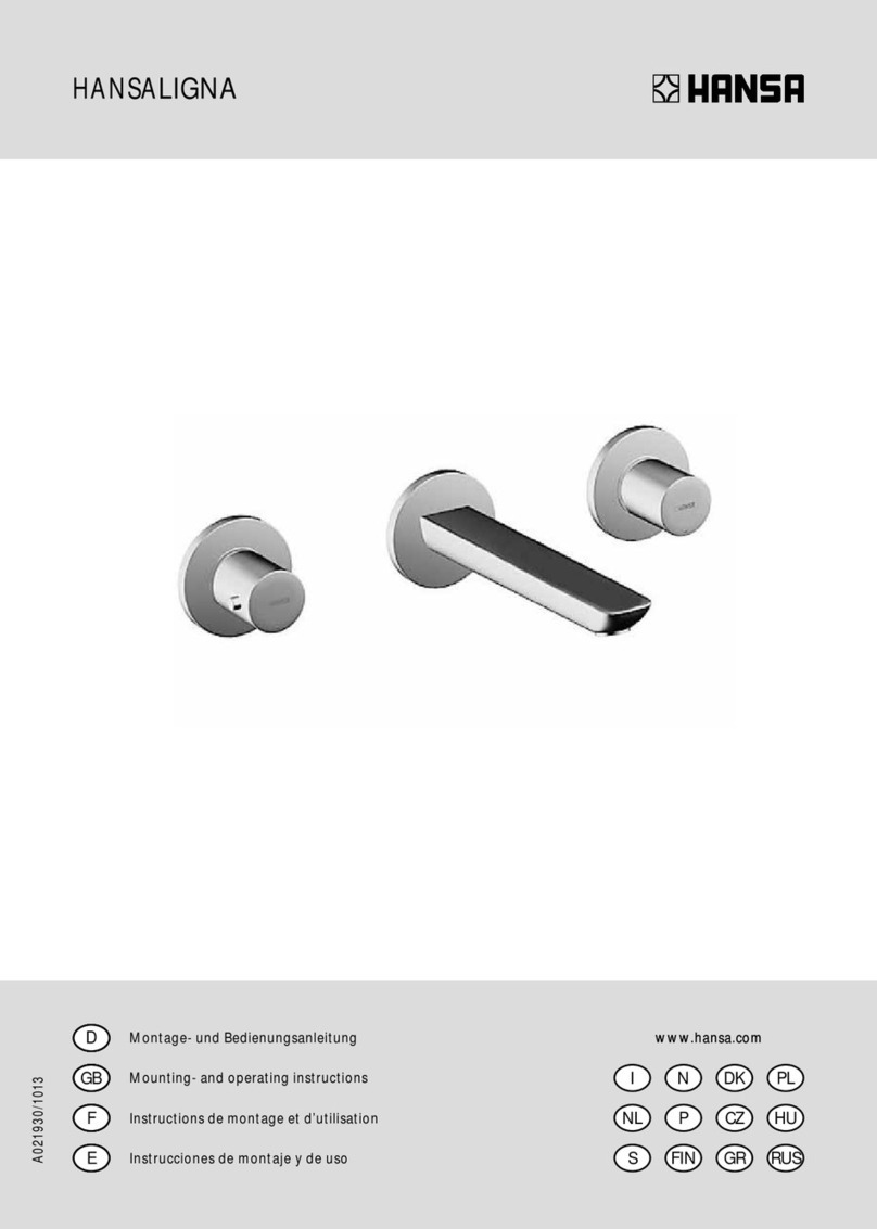 Hansa LIGNA 0642 2103 Mounting and operating instructions