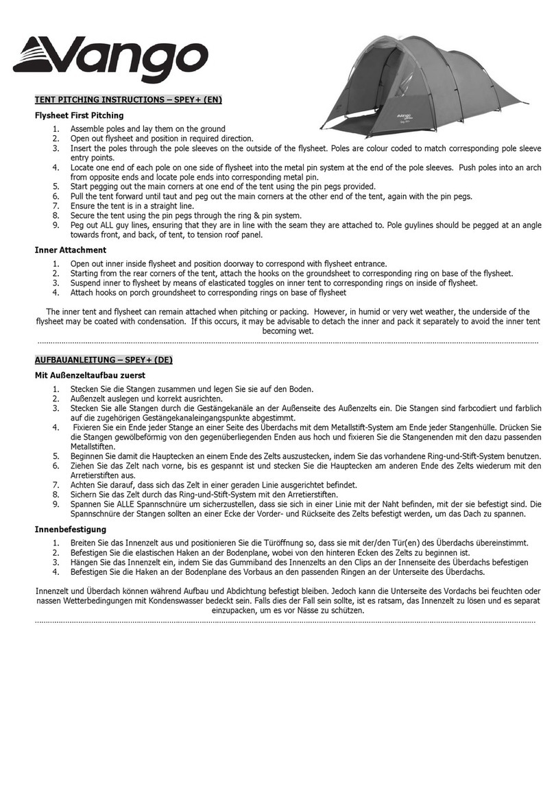 Vango SPEY+ Pitching instructions