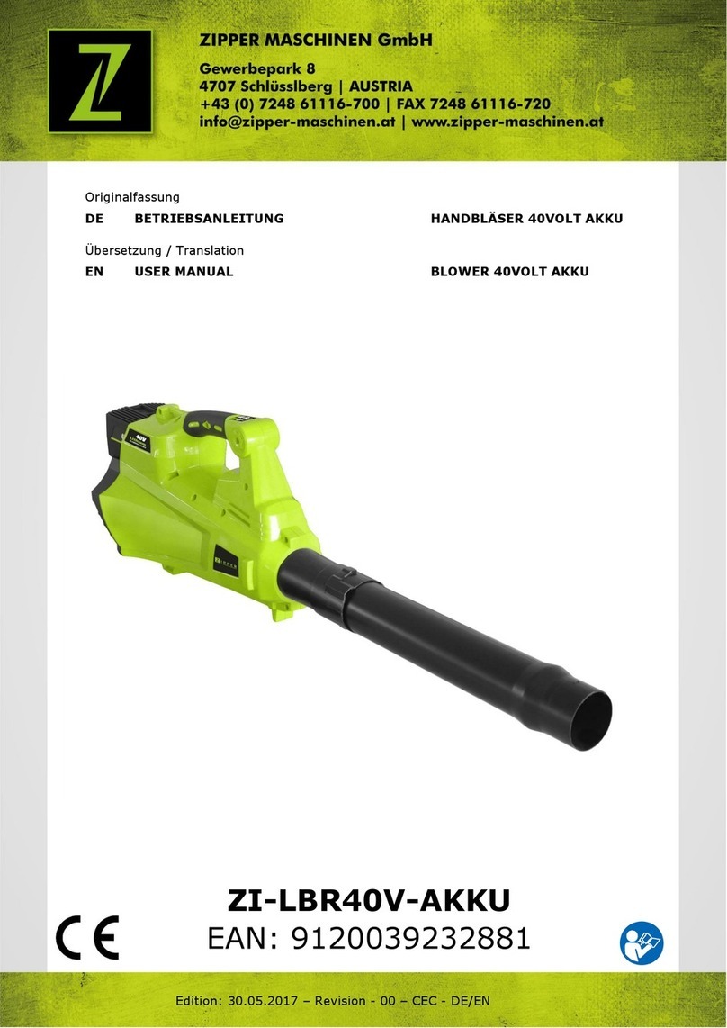 Z.I.P.P.ER MASCHINEN ZI-LBR40V-AKKU user manual