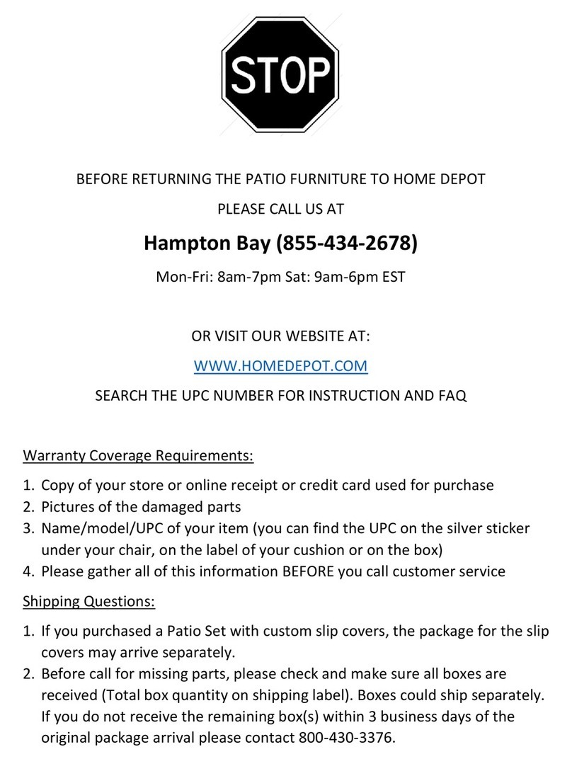HAMPTON BAY 65-18509B User manual