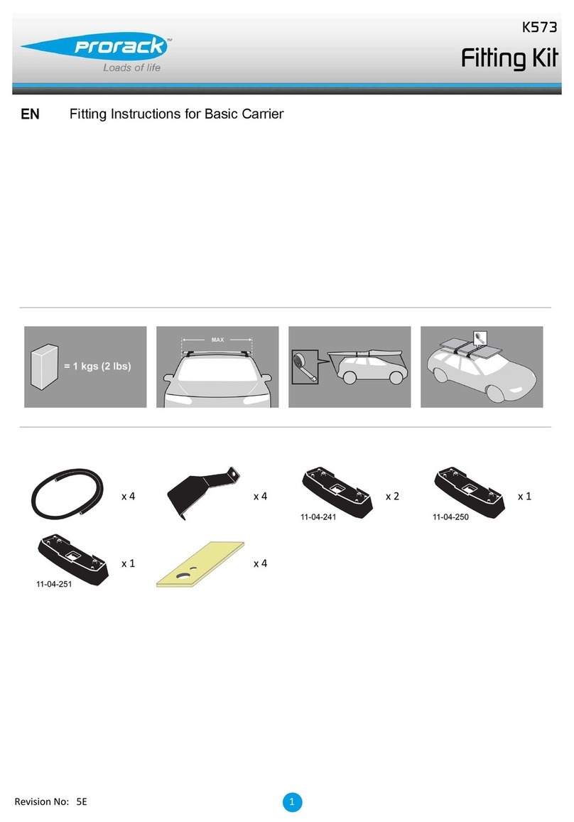 Prorack K573 Fitting instructions