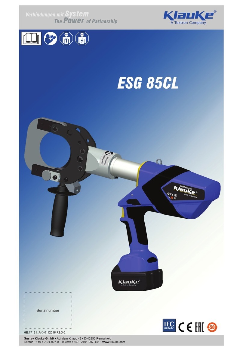 Textron Klauke ESG 85CL User manual