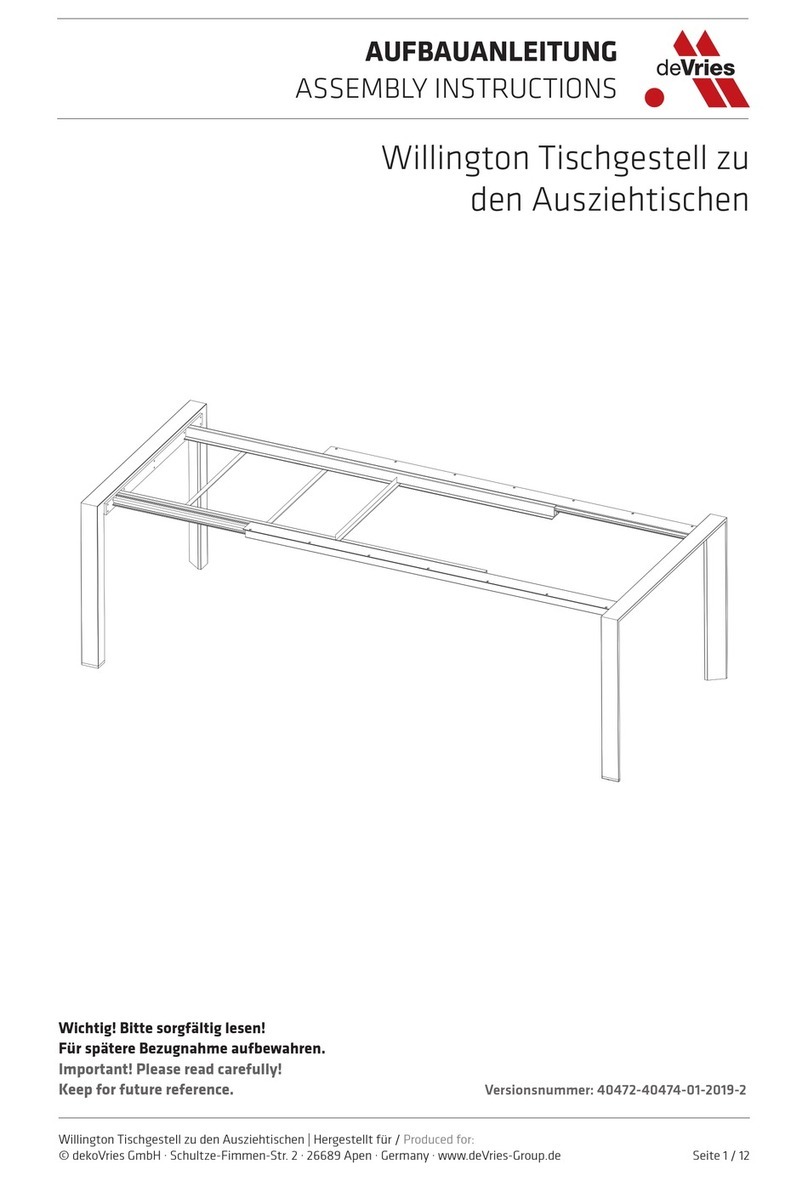 deVRIES TRENDY Willington 40472 Assembly instructions deVRIES TRENDY Willington 40472 Assembly instructions