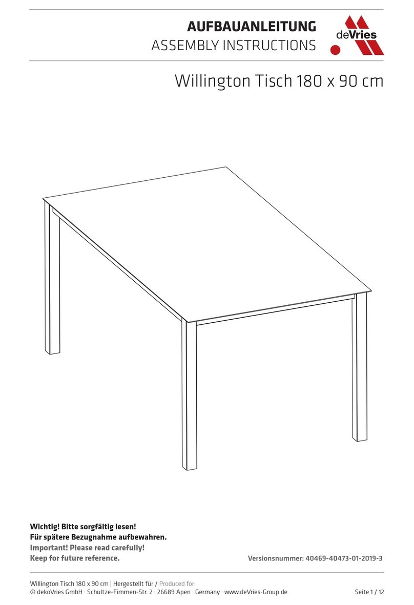 deVRIES Trendy Willington 40469 User manual deVRIES Trendy Willington 40469 User manual