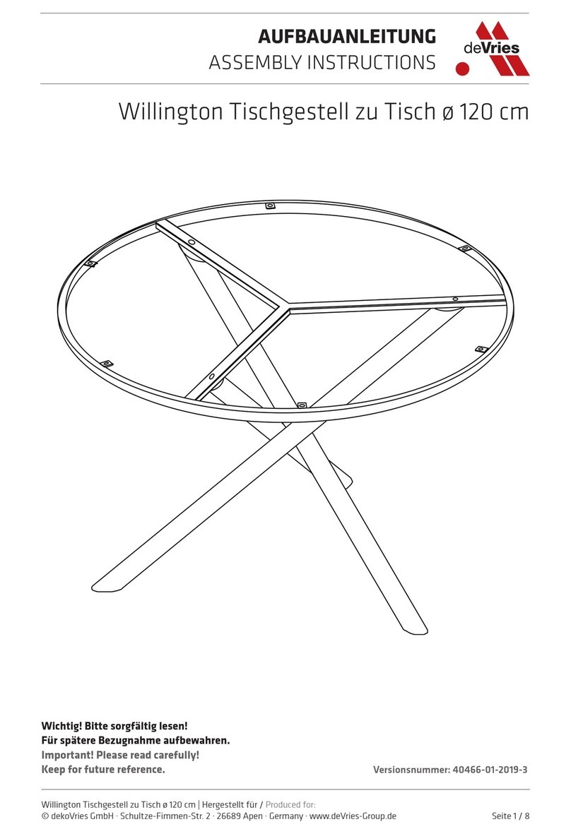deVRIES Willington 40466 User manual