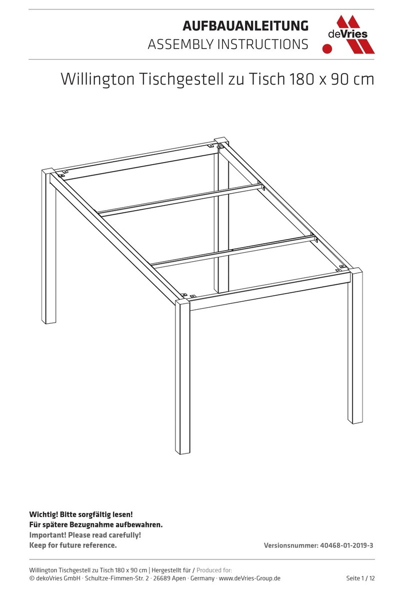 deVRIES TRENDY Willington 40468 User manual