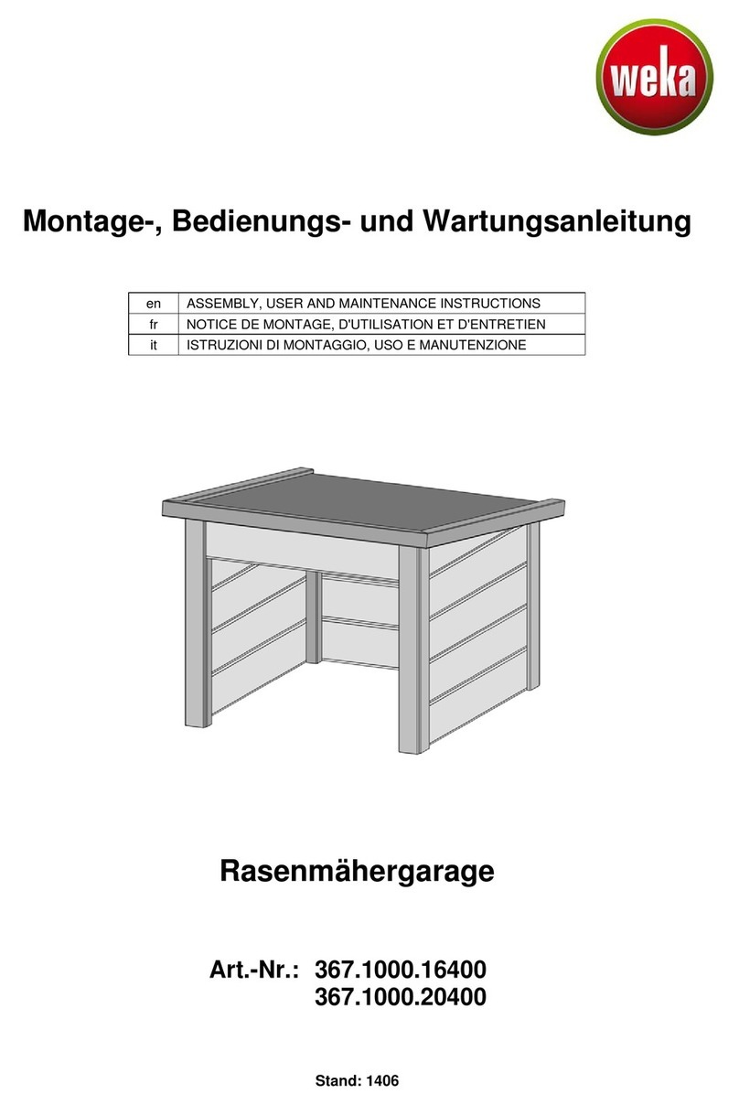 Weka 367.1000.16400 ASSEMBLY, USER AND MAINTENANCE INSTRUCTIONS
