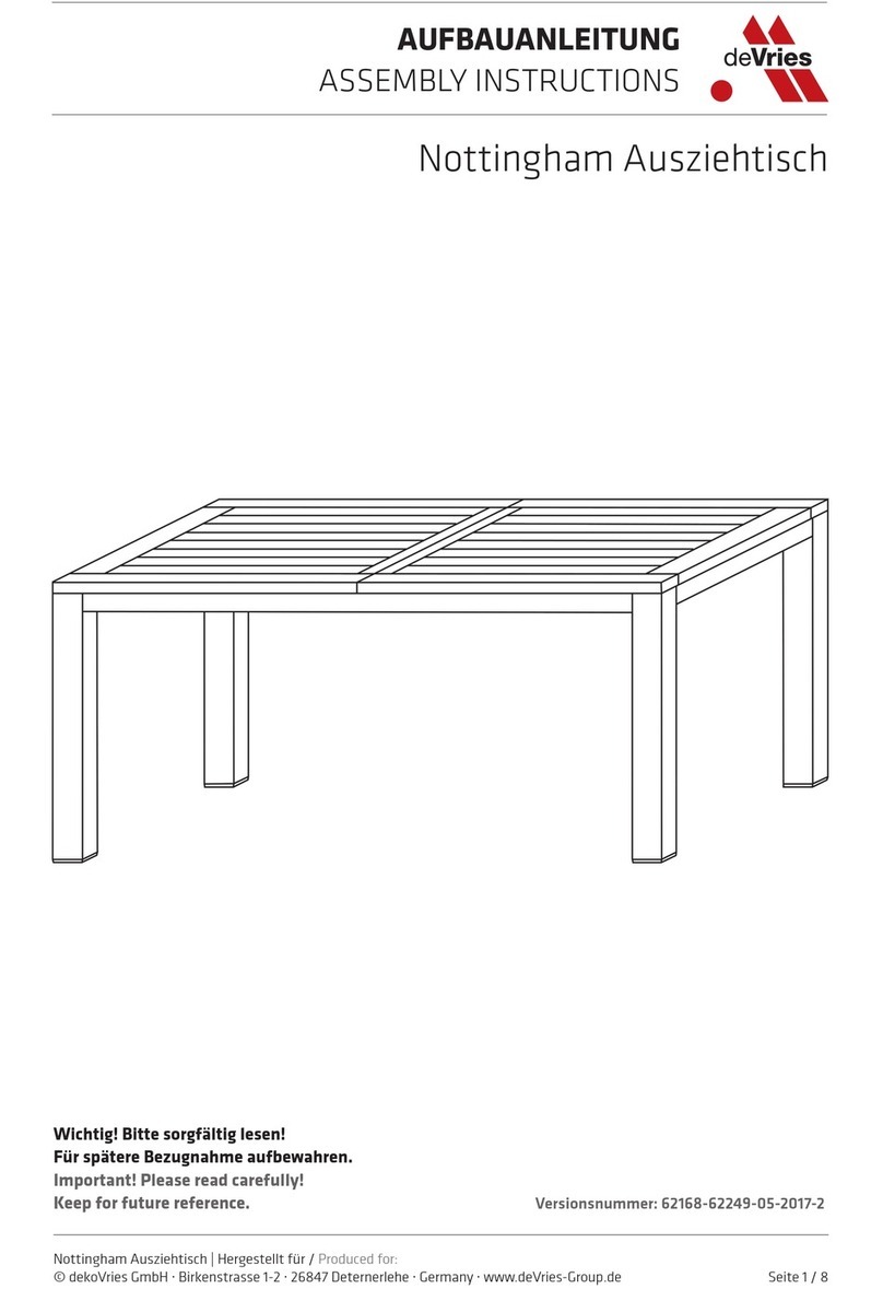deVRIES Nottingham Assembly instructions