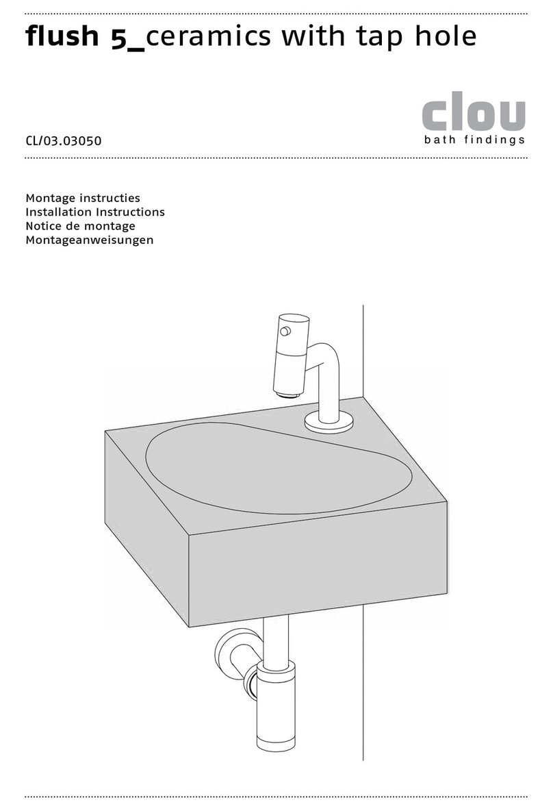 Clou flush 5 ceramics CL/03.03050 installation instructions
