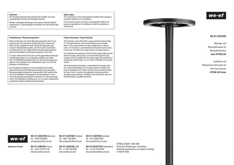 WE-EF CFT500 LED Series Installation and maintenance instructions