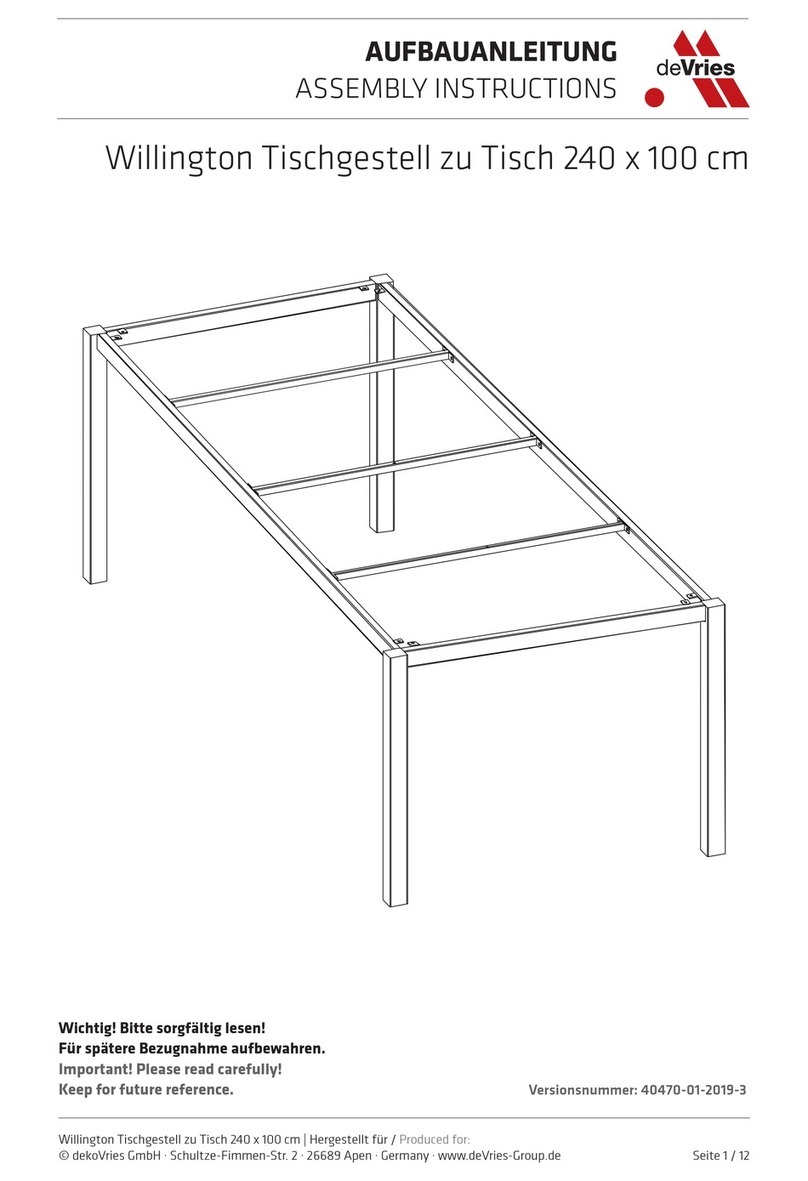deVRIES TRENDY Willington 40470 Assembly instructions
