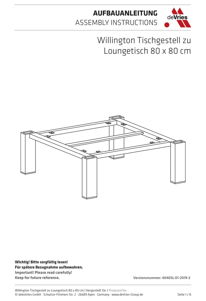 deVRIES Willington 40465L User manual