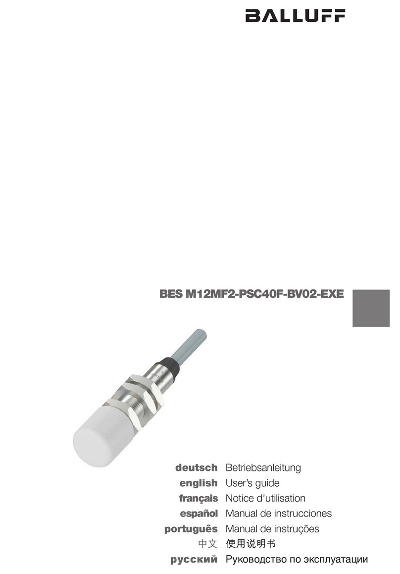 Balluff BES M12MF2-PSC40F-BV02-EXE User manual
