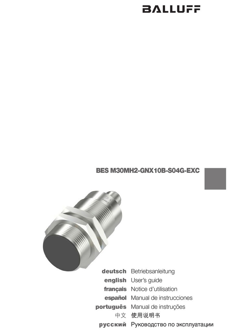 Balluff BES M30MH2-GNX10B-S04G-EXC user guide