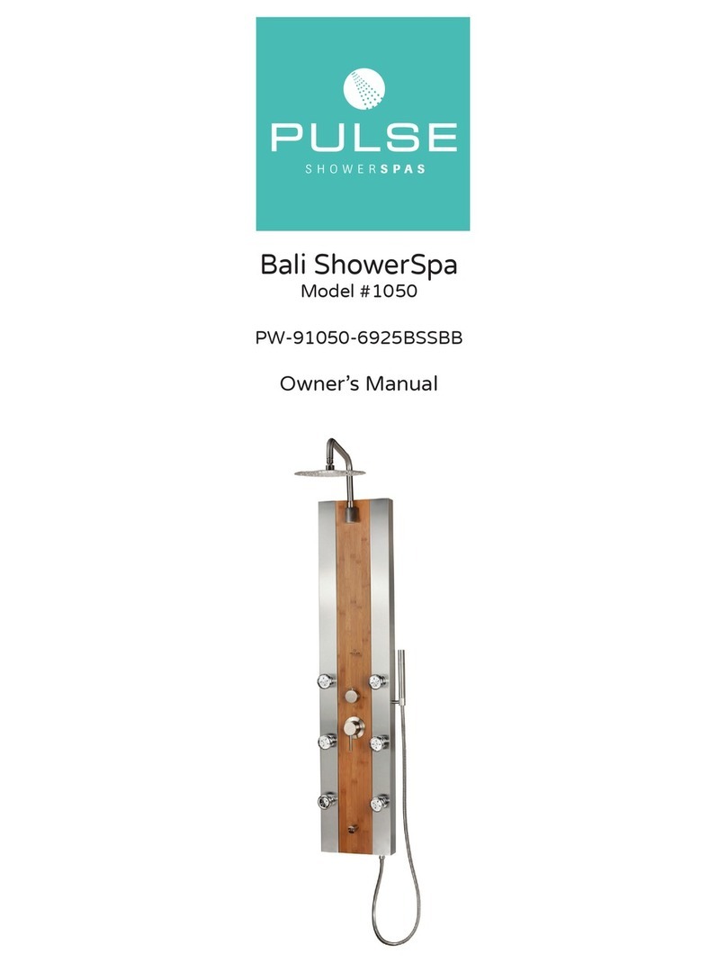 Pulse Shower Spas Bali 1050 User manual