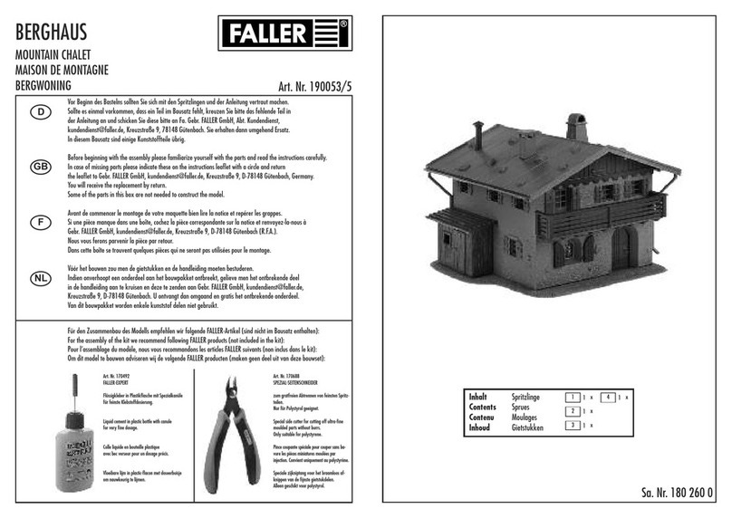 Faller Mountain Chalet User manual