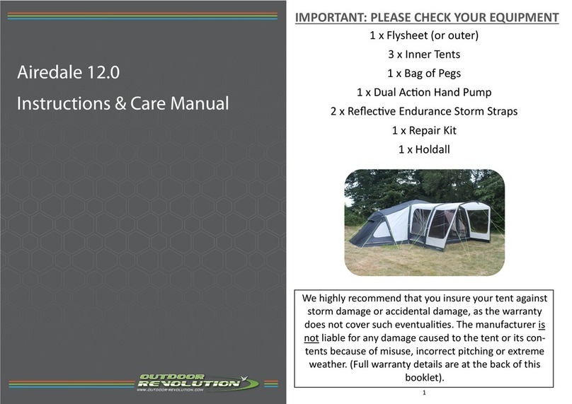 Outdoor Revolution Airedale 12.0 Instruction and Care Manual Outdoor Revolution Airedale 12.0 Instruction and Care Manual