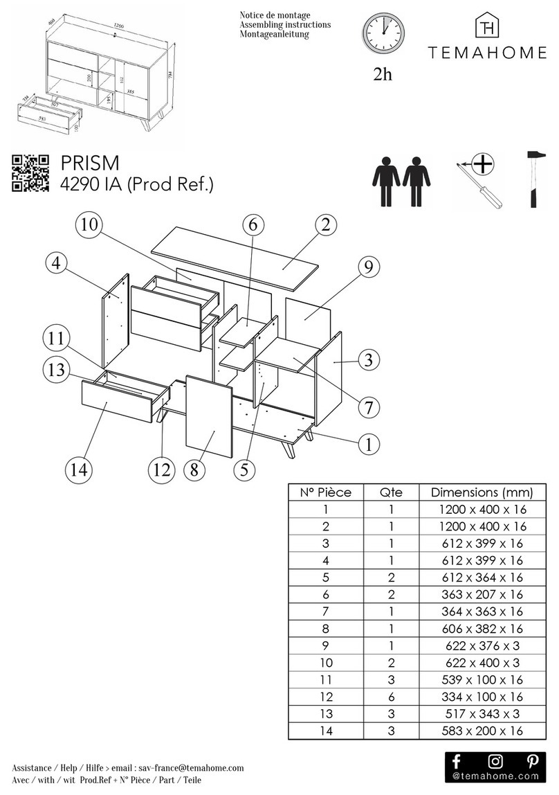 TemaHome PRISM 4290 IA Assembling instructions