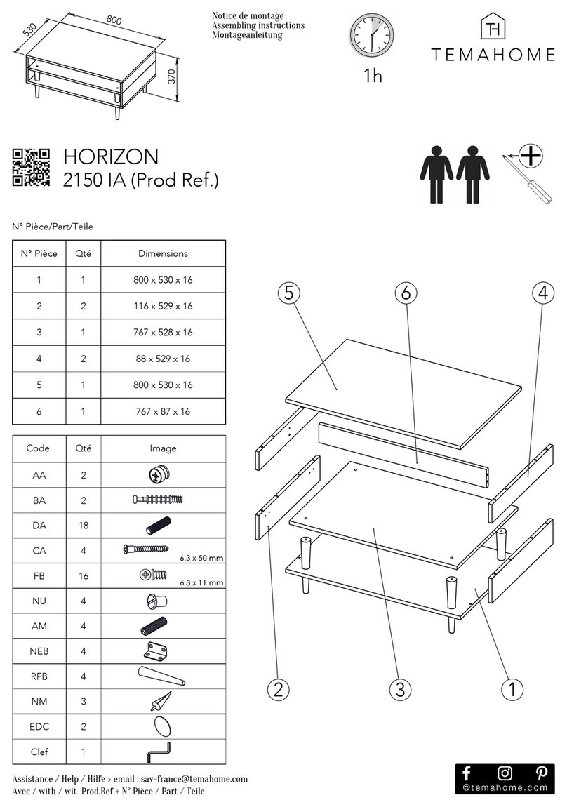TemaHome HORIZON 2150 IA Assembling instructions