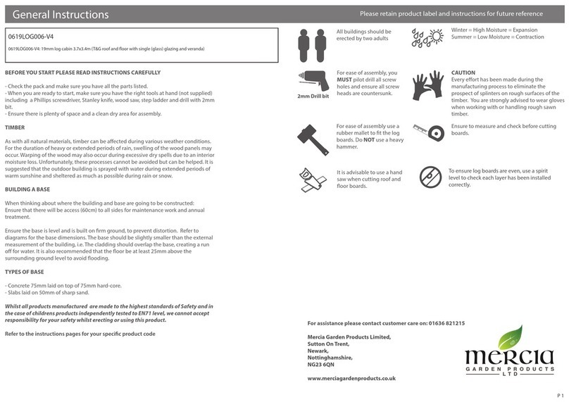 Mercia Garden Products 0619LOG006-V4 General instructions Mercia Garden Products 0619LOG006-V4 General instructions