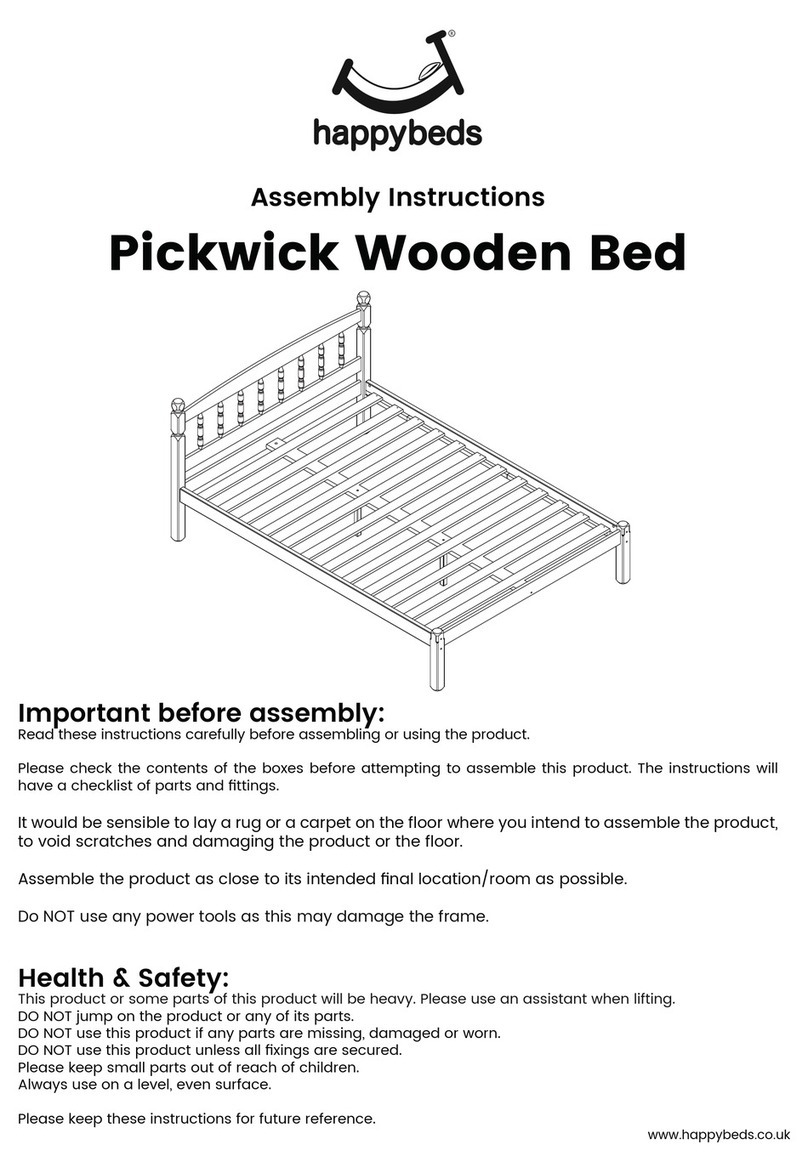 Happy Beds Pickwick Wooden Bed Assembly instructions Happy Beds Pickwick Wooden Bed Assembly instructions