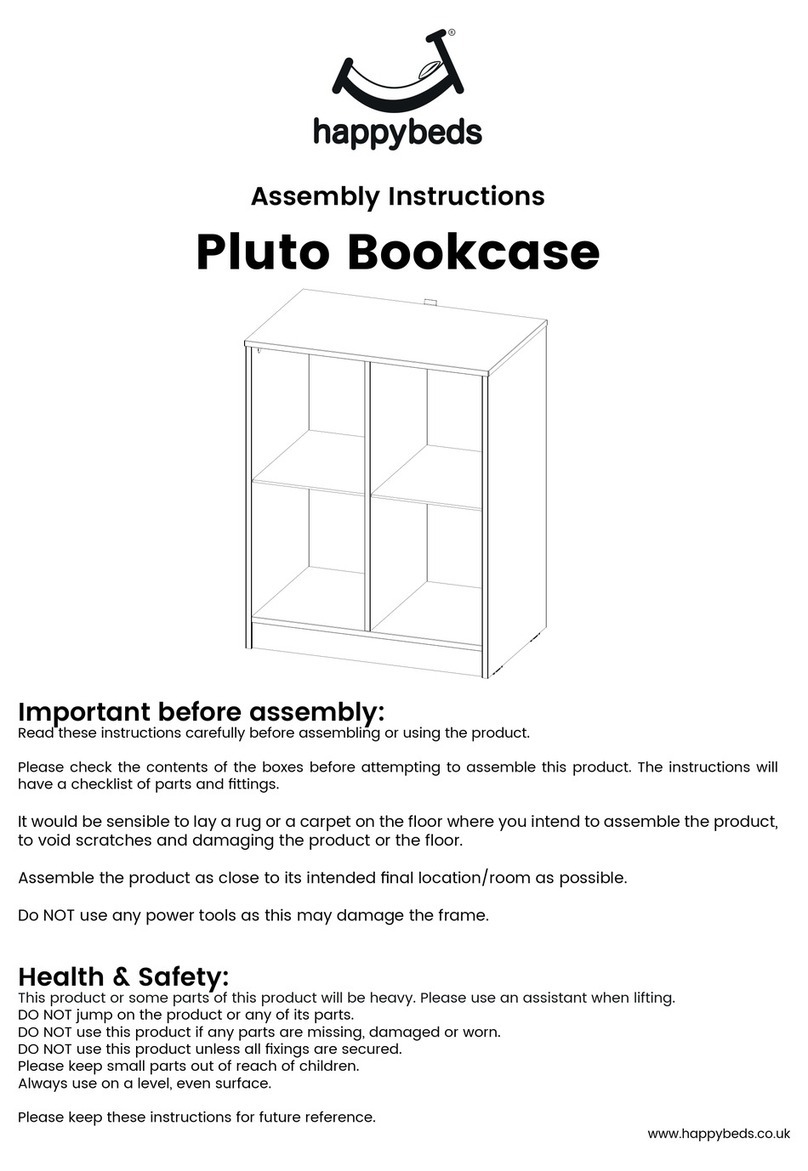 Happy Beds Pluto Bookcase User manual
