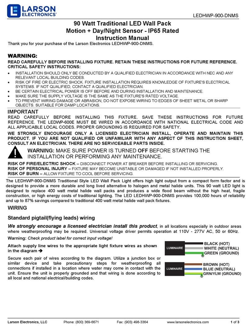 Larson Electronics LEDHWP-900-DNMS User manual