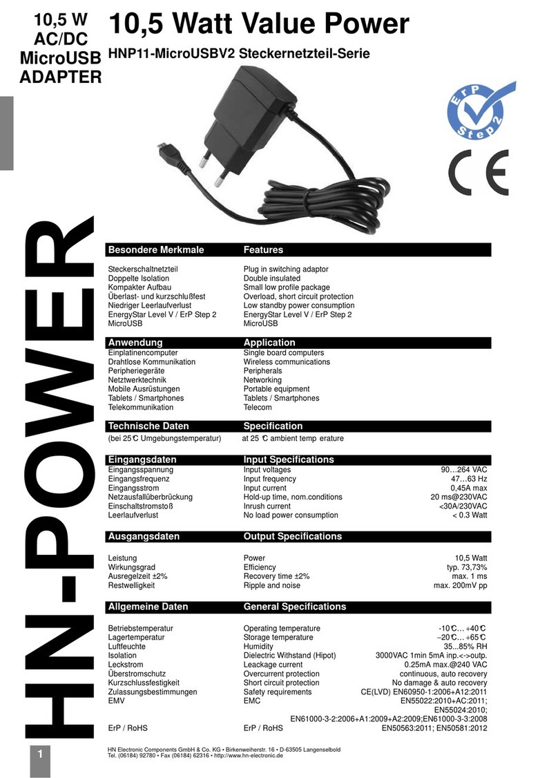 HN Electronic Components HN-Power HNP11-MicroUSBV2 quick start guide