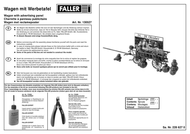 Faller Wagon with advertising panel User manual