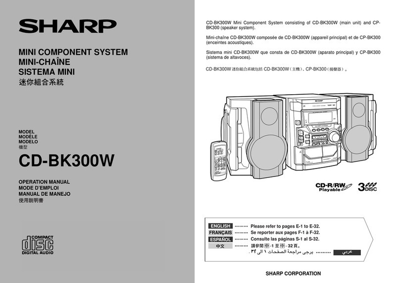 Sharp CD-BK300W User manual